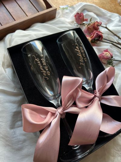 Personalised Champagne Glasses image 0